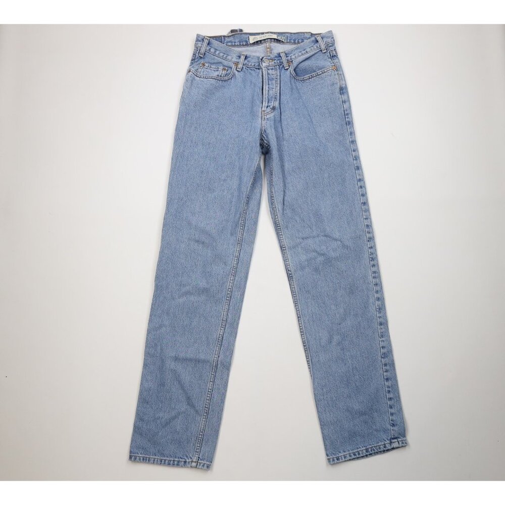 Vintage 90s Gap Mens 33x36 Distressed Relaxed Straight Leg Button Fly Jeans USA